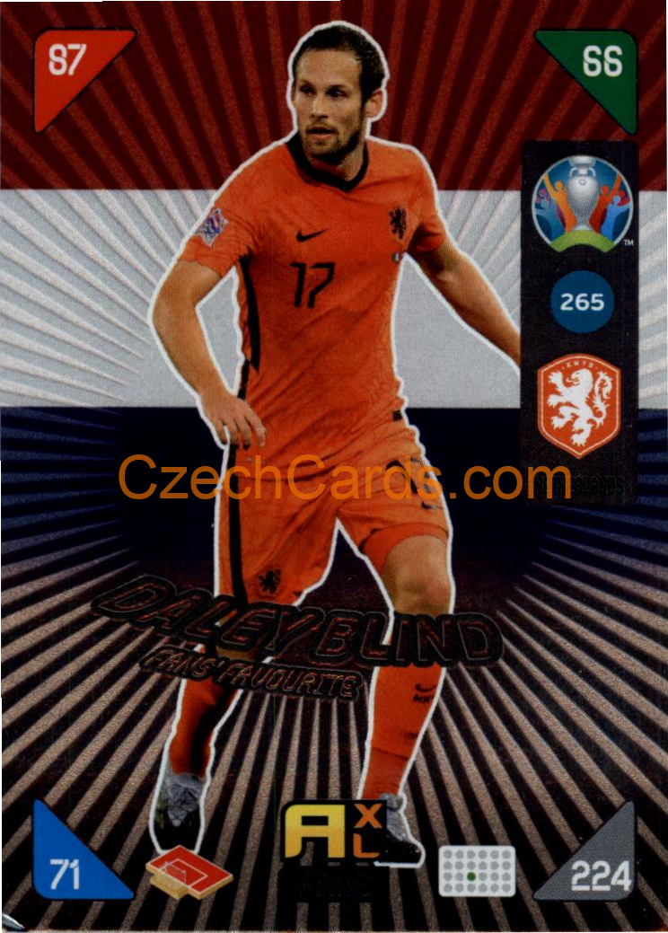 Daley Blind 2020 Panini EURO Adrenalyn Kick Off FANS #265