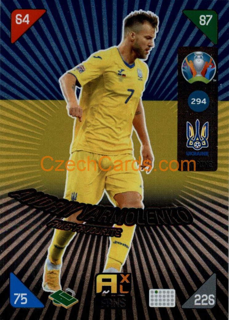 Andriy Yarmolenko 2020 Panini EURO Adrenalyn Kick Off FANS #294