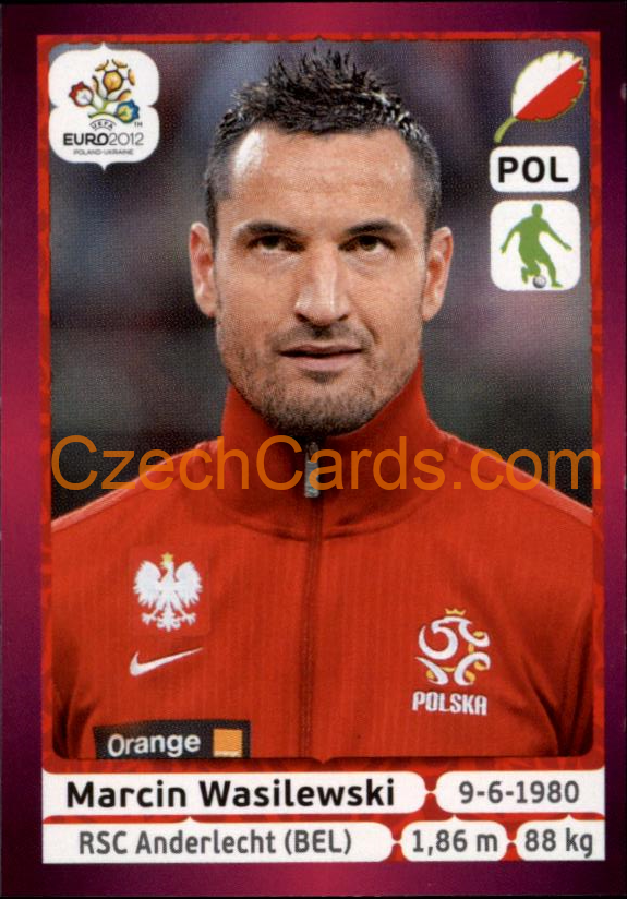 Marcin Wasilewski 2012 Panini EURO sticker #60