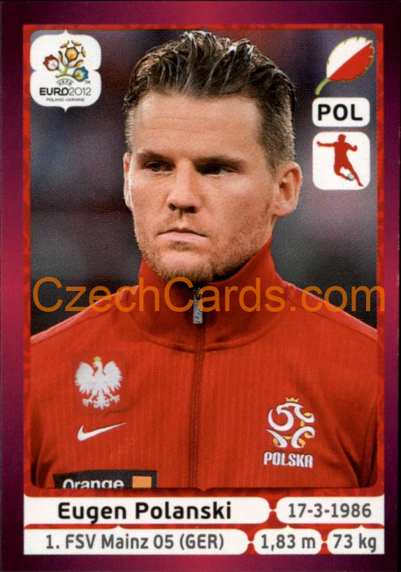 Eugen Polanski 2012 Panini EURO sticker #67
