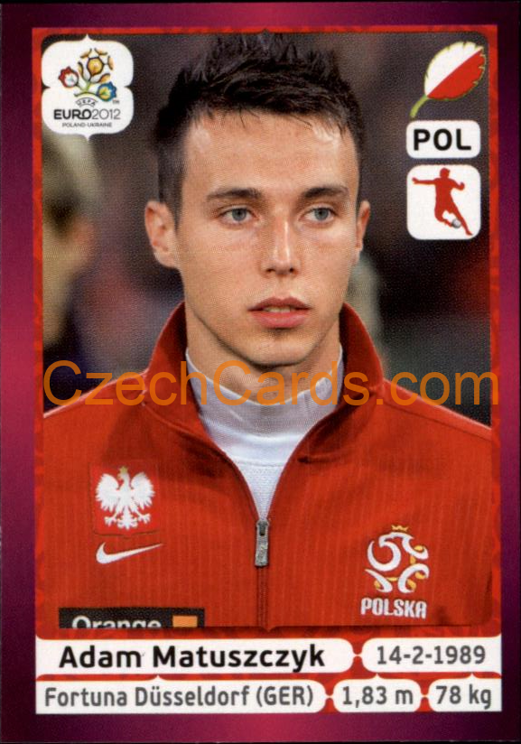 Adam Matuszczyk 2012 Panini EURO sticker #69