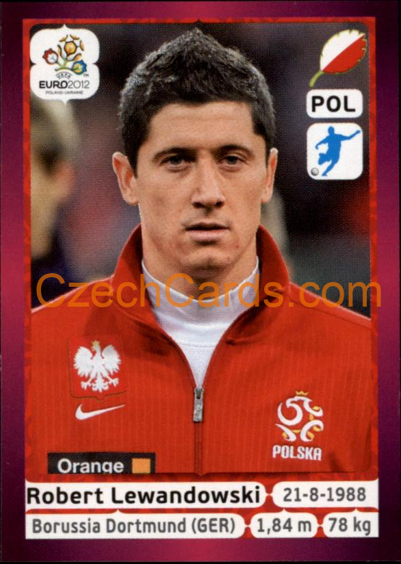 Robert Lewandowski 2012 Panini EURO sticker #74