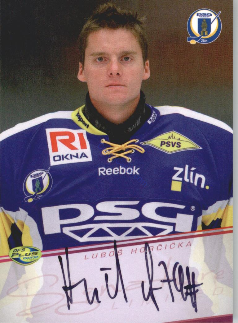 Luboš Horčička OFS 2011-12 Signature Red #sign02