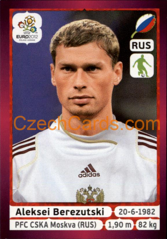 Aleksei Berezutski 2012 Panini EURO sticker #117