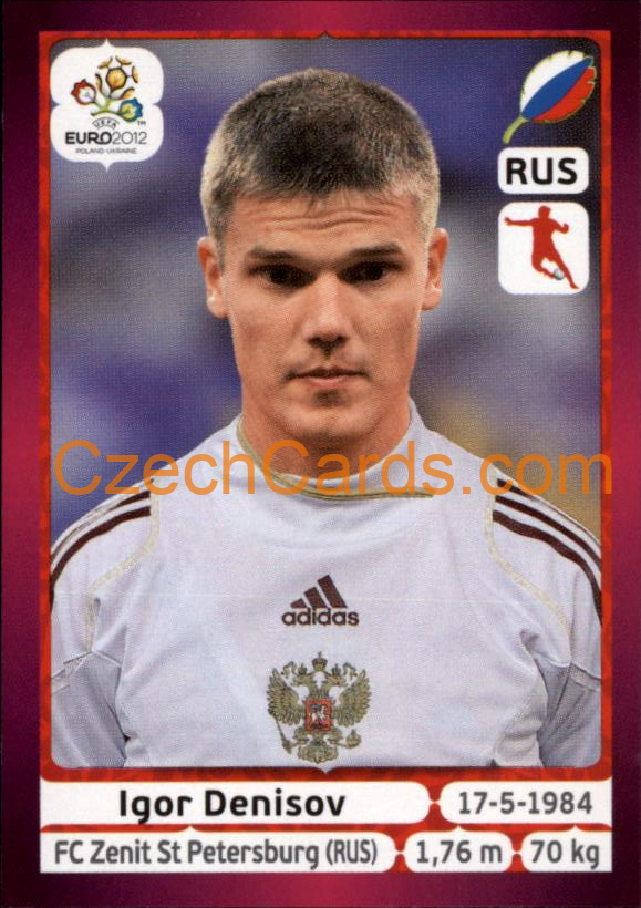 Igor Denisov 2012 Panini EURO sticker #124