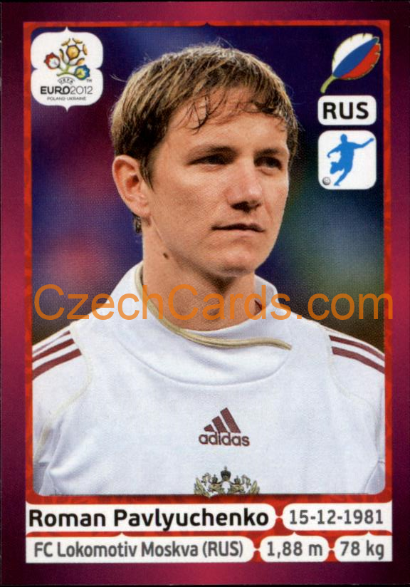 Roman Pavlyuchenko 2012 Panini EURO sticker #131