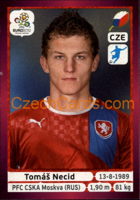 Tomáš Necid 2012 Panini EURO sticker #160