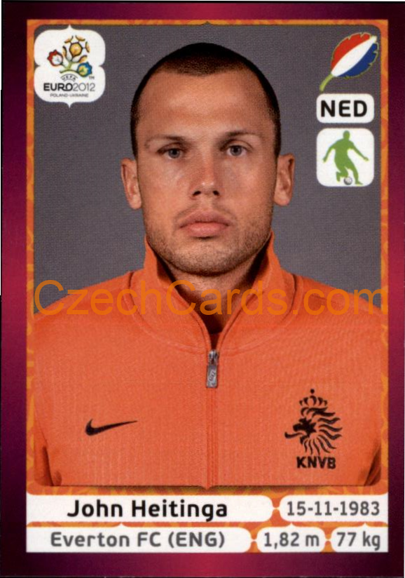 John Heitinga 2012 Panini EURO sticker #173