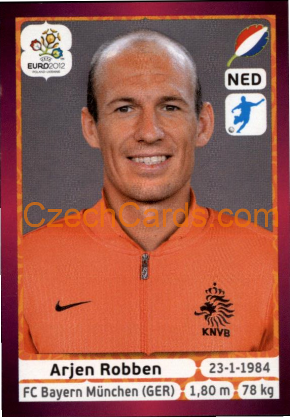 Arjen Robben 2012 Panini EURO sticker #186