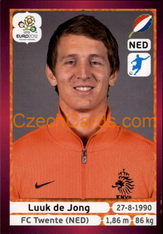 Luuk de Jong 2012 Panini EURO sticker #187