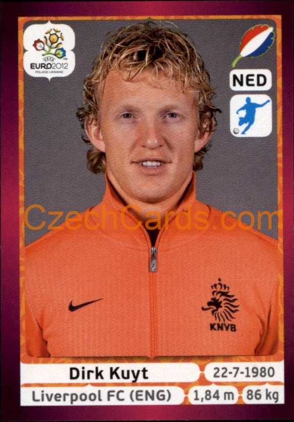 Dirk Kuyt 2012 Panini EURO sticker #188