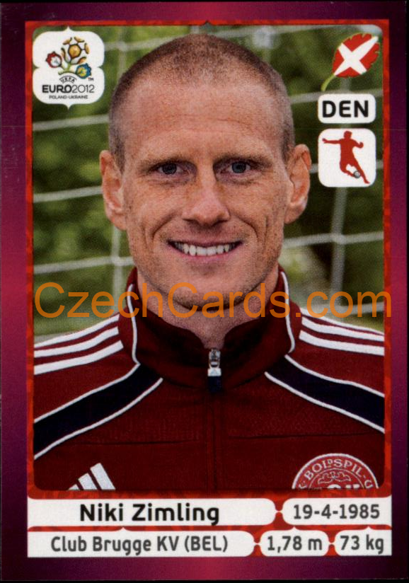 Niki Zimling 2012 Panini EURO sticker #213