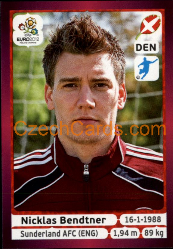 Nicklas Bendtner 2012 Panini EURO sticker #219