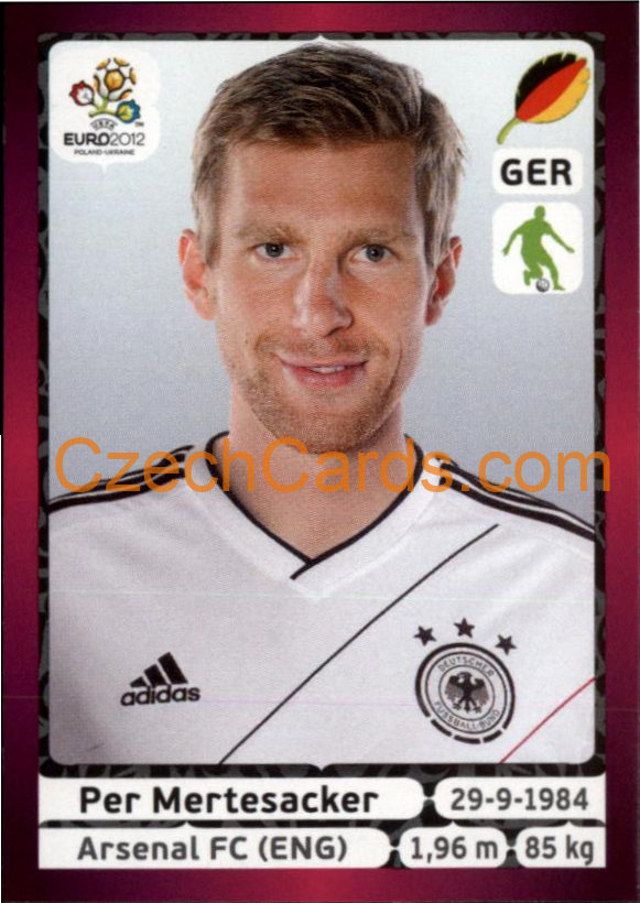 Per Mertesacker 2012 Panini EURO sticker #233