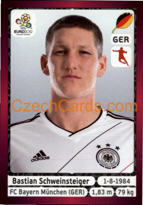 Bastian Schweinsteiger 2012 Panini EURO sticker #239
