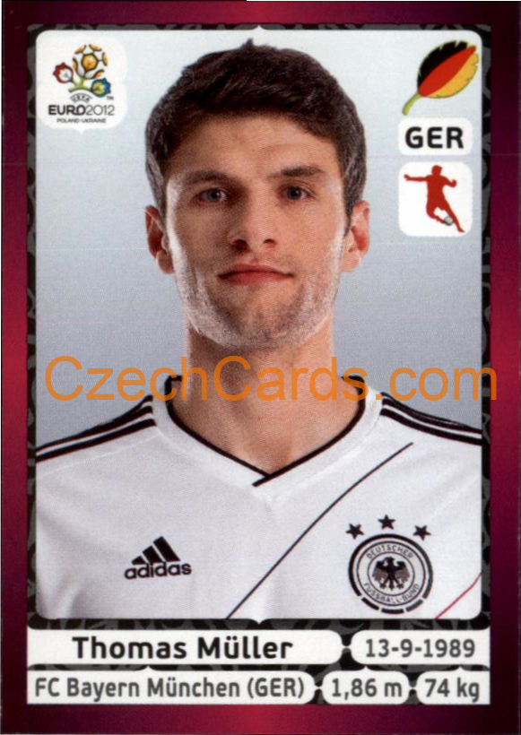 Thomas Müller 2012 Panini EURO sticker #245