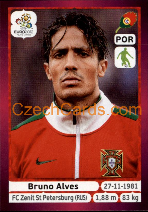 Bruno Alves 2012 Panini EURO sticker #260
