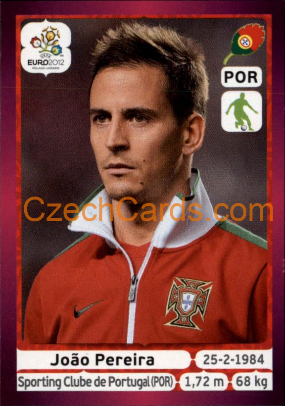 João Pereira 2012 Panini EURO sticker #263