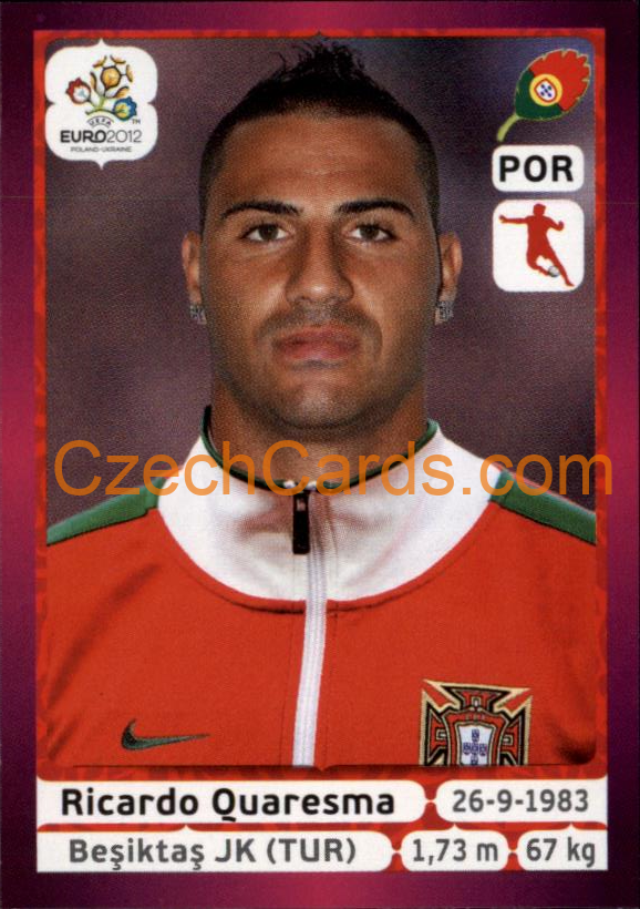 Ricardo Quaresma 2012 Panini EURO sticker #273