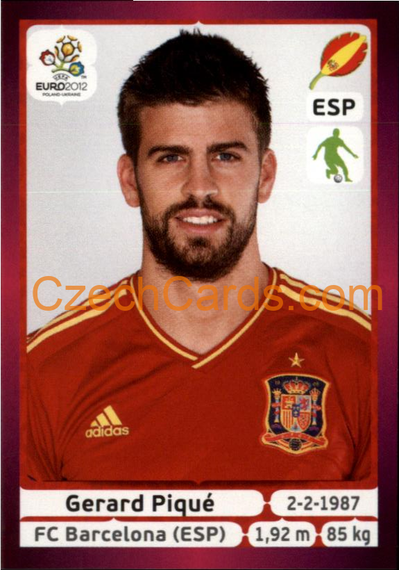 Gerard Piqué 2012 Panini EURO sticker #290