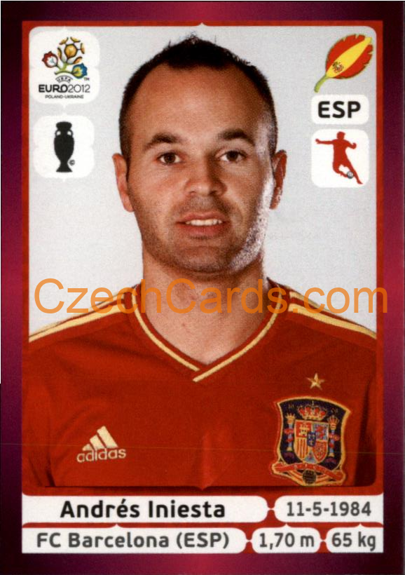 Andrés Iniesta 2012 Panini EURO sticker #299