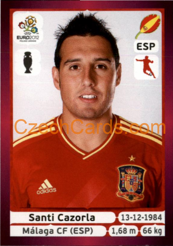 Santi Cazorla 2012 Panini EURO sticker #300