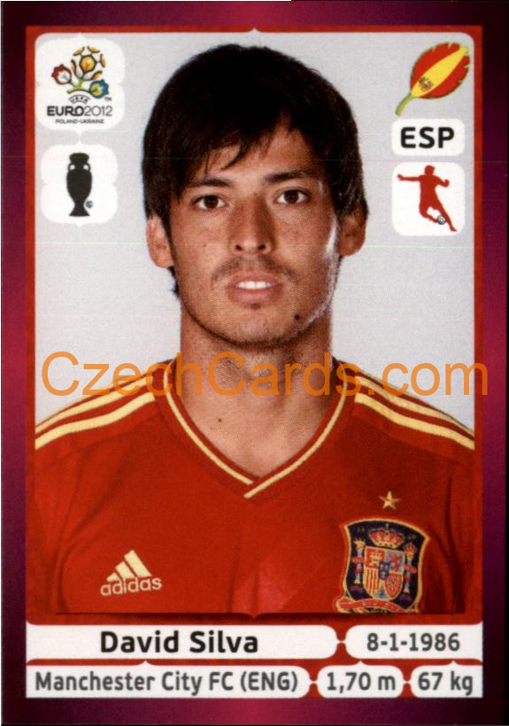 David Silva 2012 Panini EURO sticker #302