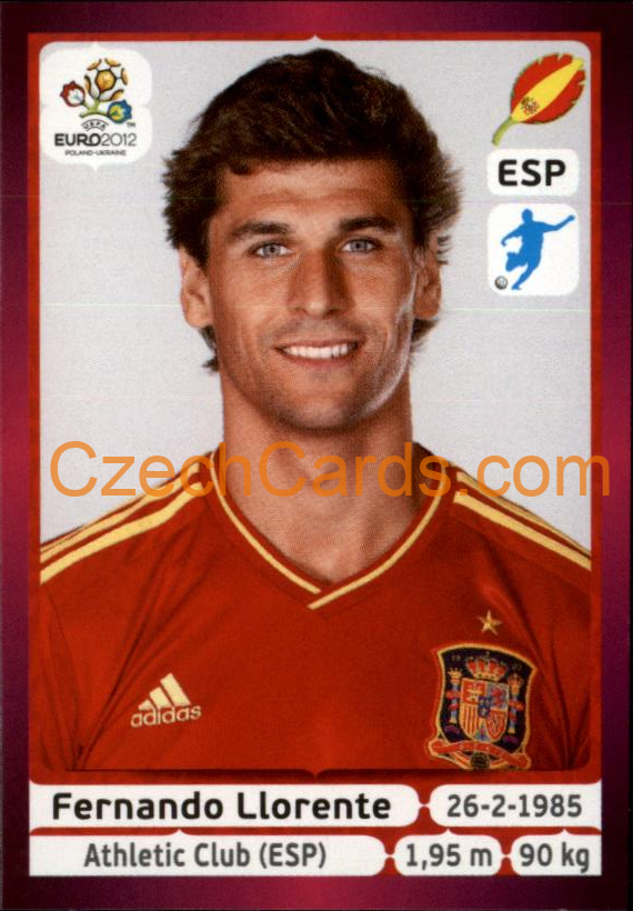 Fernando Llorente 2012 Panini EURO sticker #306