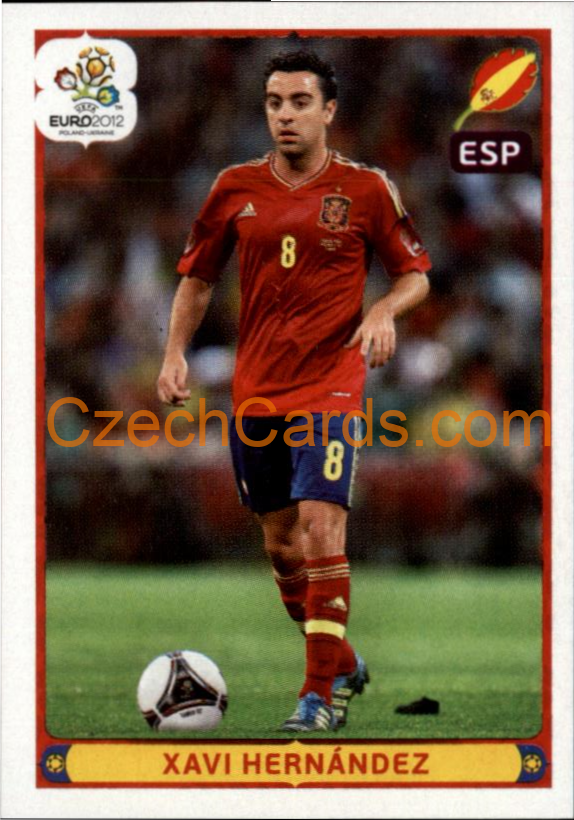 Xavi Hernández 2012 Panini EURO sticker #308