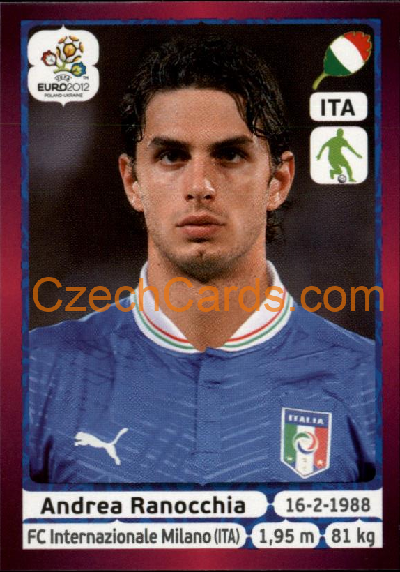 Andrea Ranocchia 2012 Panini EURO sticker #320