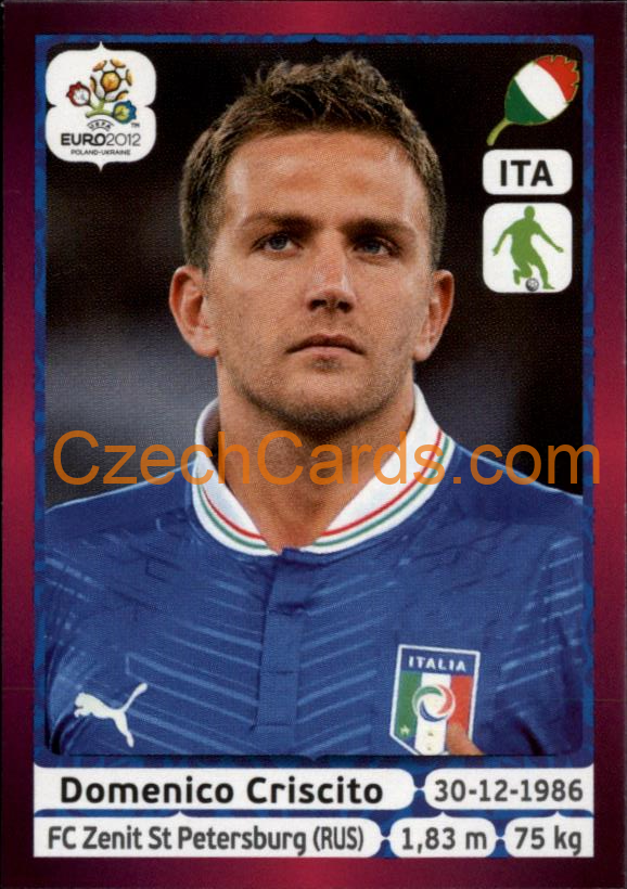Domenico Criscito 2012 Panini EURO sticker #322