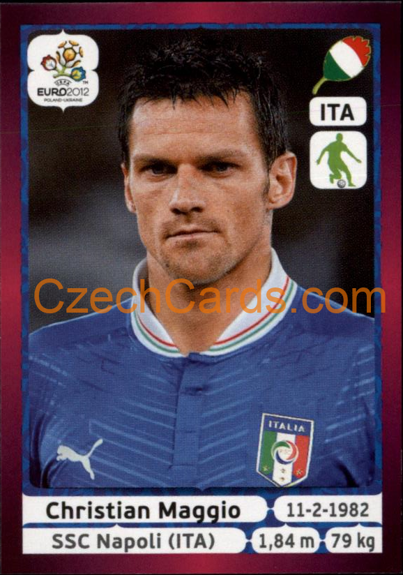 Christian Maggio 2012 Panini EURO sticker #323