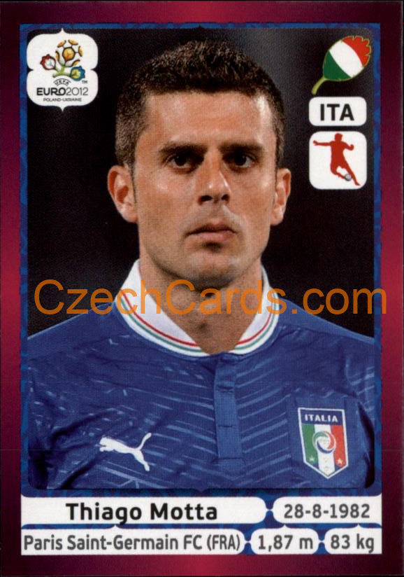 Thiago Motta 2012 Panini EURO sticker #326