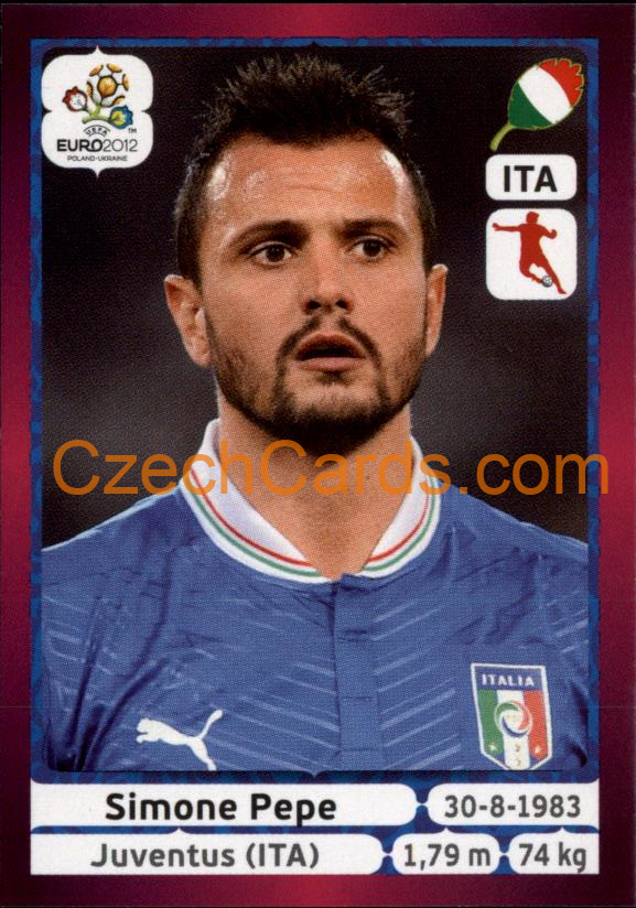 Simone Pepe 2012 Panini EURO sticker #330