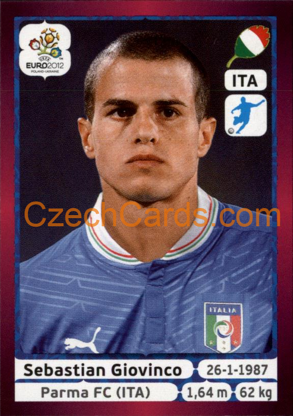 Sebastian Giovinco 2012 Panini EURO sticker #331