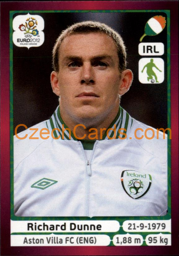 Richard Dunne 2012 Panini EURO sticker #347
