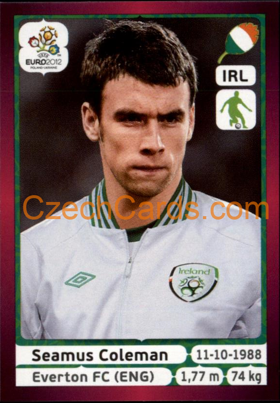 Seamus Coleman 2012 Panini EURO sticker #351