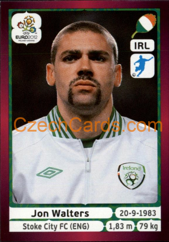 Jon Walters 2012 Panini EURO sticker #363