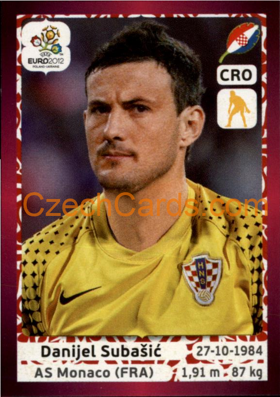 Danijel Subašić 2012 Panini EURO sticker #375