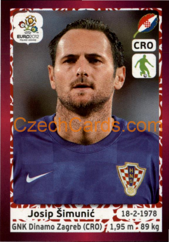 Josip Šimunić 2012 Panini EURO sticker #376