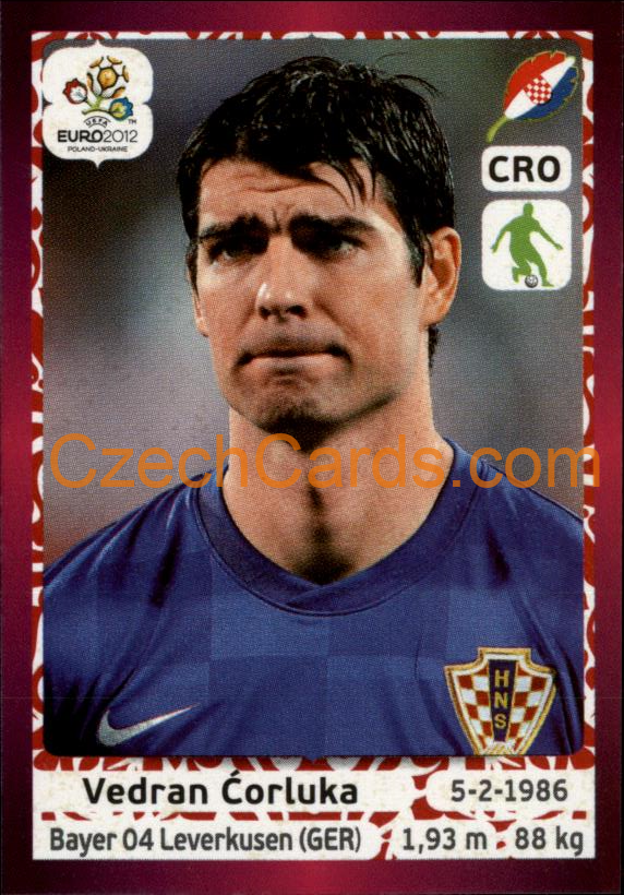 Vedran Ćorluka 2012 Panini EURO sticker #377
