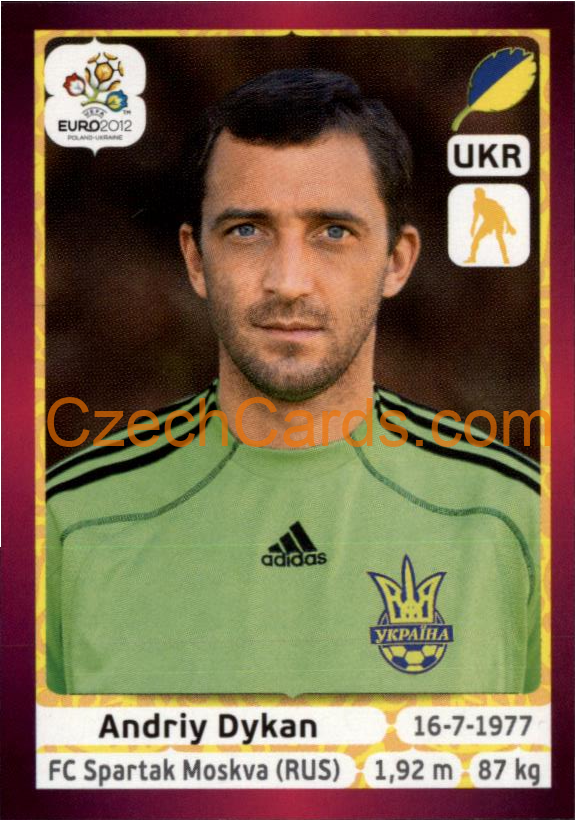 Andriy Dykan 2012 Panini EURO sticker #403