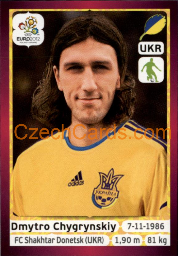 Dmytro Chygrynskiy 2012 Panini EURO sticker #405