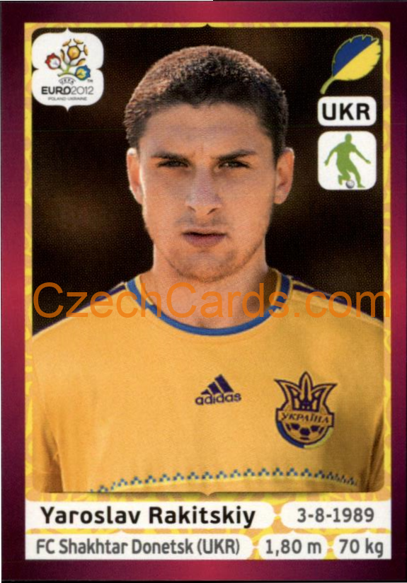 Yaroslav Rakitskiy 2012 Panini EURO sticker #407