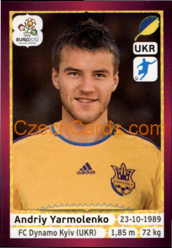 Andriy Yarmolenko 2012 Panini EURO sticker #419