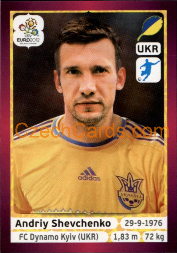 Andriy Shevchenko 2012 Panini EURO sticker #422