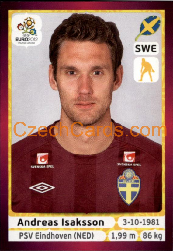Andreas Isaksson 2012 Panini EURO sticker #432