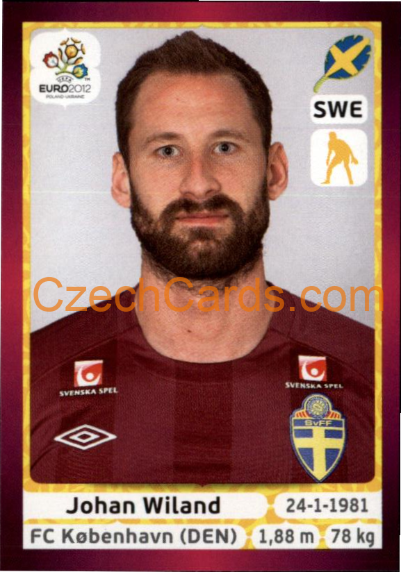 Johan Wiland 2012 Panini EURO sticker #433