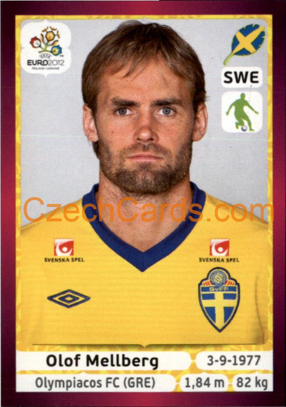 Olof Mellberg 2012 Panini EURO sticker #436