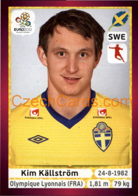Kim Källström 2012 Panini EURO sticker #442